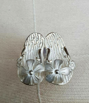 Campur Ring 925ér Silber ''Flip Flop'' Größe 58 Modern Geschenk