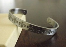 2Pack Oxidized Silver Pure Copper Magnetic Bracelet Arthritis Therapy Cuff Aztec