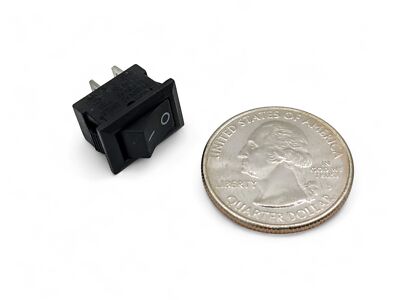 Small Rocker Switch 10-Pack Mini Black Rocker Switches (ON-OFF SPST ...