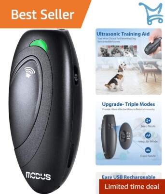 Dog Bark Control Devices Ultrasonic Anti-Barking Training Deterrent 3 Modes