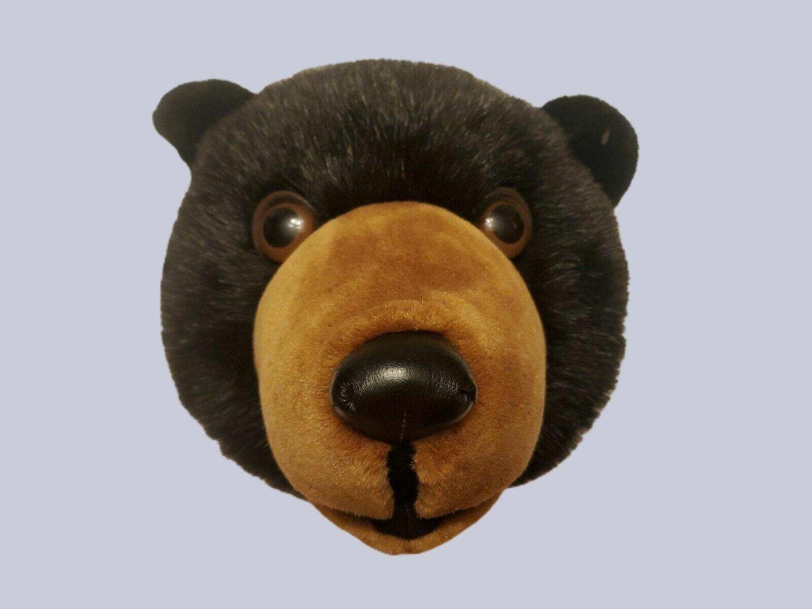 stuffed bear head wall mount