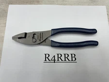 Snap-on Tools NEW 8" POWER BLUE Talon Grip Combination Slip Joint Pliers 47ACFMB