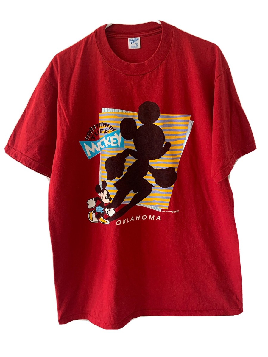 【レア】VELVA SHEEN MICKEY T-SHIRT 80s USA製 Vintage New 80s Velva Sheen Disney Neon Mickey Mouse Florida