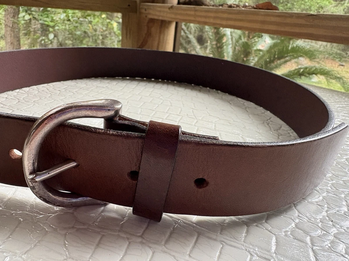 NWT Old Navy 34 Ring Buckle Italian Leather Belt BrownSize 34 (29\