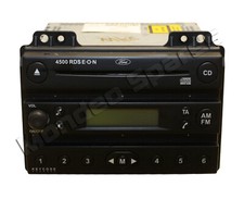 GENUINE FORD FIESTA FUSION MK6 4500 RDS RADIO CD PLAYER BLACK + CODE 2002-2005