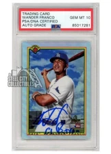 Wander Franco 2019 Bowman Chrome 1990 "El Patron" Auto Card #90B-WF PSA/DNA 10