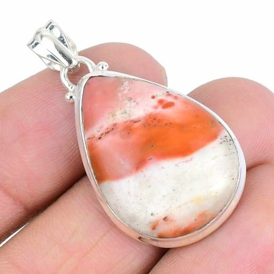 Opal Mexikanischer Edelstein 925 Silber Schwester Verlobung Oktober Unikat Trendy Anhänger