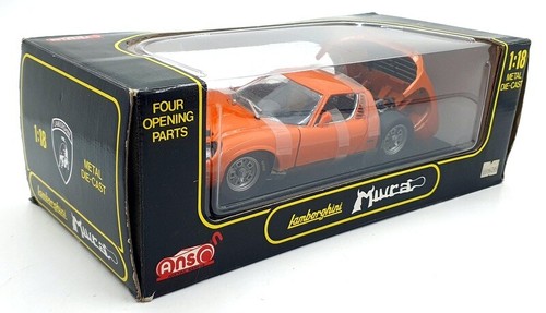 Anson 1/18 Scale Diecast 30302-W - Lamborghini Muira - Orange - Picture 5 of 5