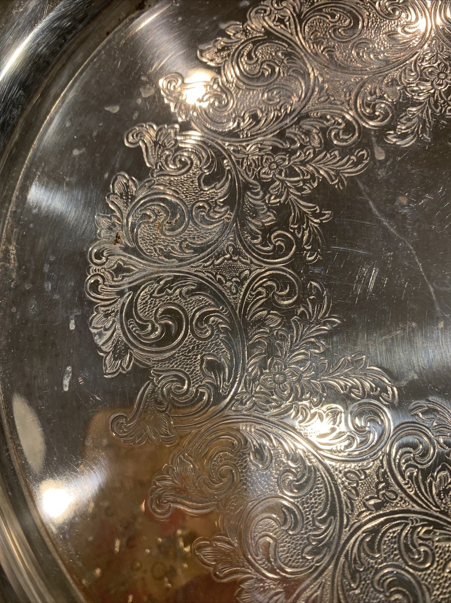 【WM.A. Rogers】 ミートプレート / サーバー 　46cm Vintage Wm A Rogers By Silversmiths 12 Inch Silver Plate 671
