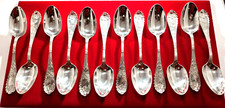 Antique Wood & Hughes Undine 1850, Sterling Silver Teaspoons - Set of 12