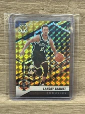 Landry Shamet Nets 2020-21 Panini Mosaic Choice Black Gold Prizm /8 SSP #53