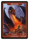 Dragon Token   6/6 Flying  Artist Matthew Stawicki MTG Magic Token Givememana