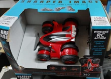 Sharper Image R/C Remote Control Spin Drifter Red Car 360