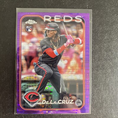 2024 Topps Chrome Elly De La Cruz /275 Rookie Purple Sonar 