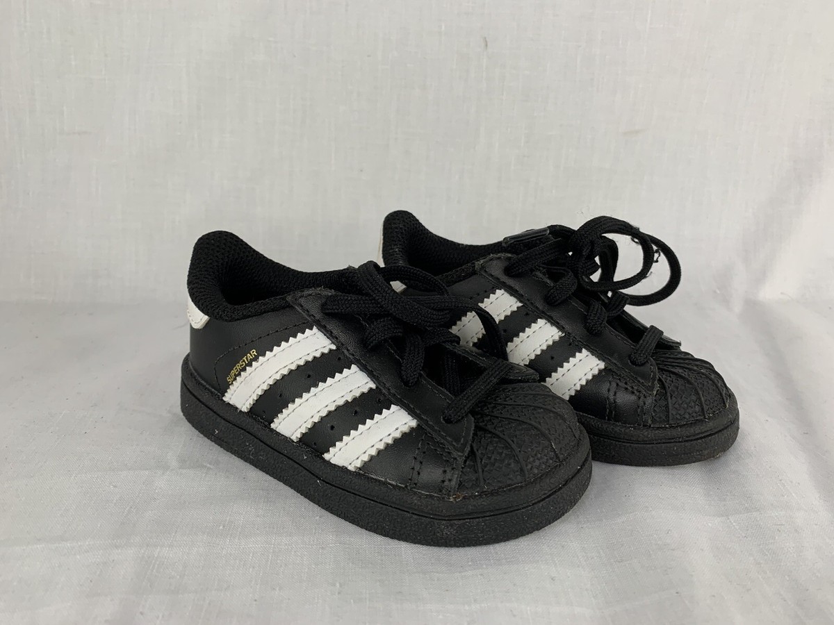 Adidas Superstar UK Size K (EU 20) Kids Toddlers Black White