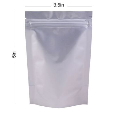 Variety of Sizes for Heavy Duty Aluminum Foil Silver Stand up Zip Lock Bag OB