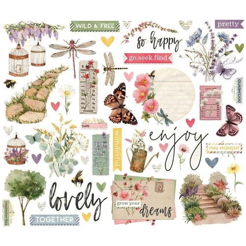 Historias simples ~ FLORES DE PRADO VINTAGE SIMPLES ~ Brocas y piezas - Imagen 2 de 2
