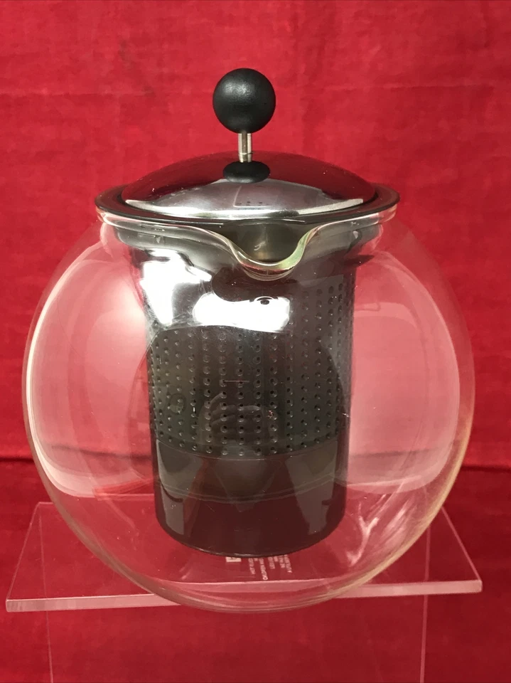 Bodum Glass Teapot Round Ball Coffee Pot French Press Filter 32 oz  - Image 2 of 4