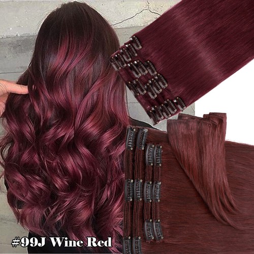 CLEARANCE 100% Human Hair Clip in Remy Hair Extensions Full Head 8PCS Blonde - Picture 29 of 38