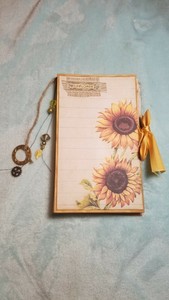 Girasol pequeño archivo carpeta basura diario Hecho a Mano | eBay