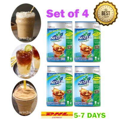 Set of 4 Nestea Instant Tea Unsweetened 200g Diet 100% Tea Mixed Powder Thai Hot