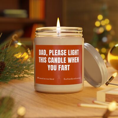 Funny Gift for Dad Please Light This When Father's Day Gift Scented Candle 9oz