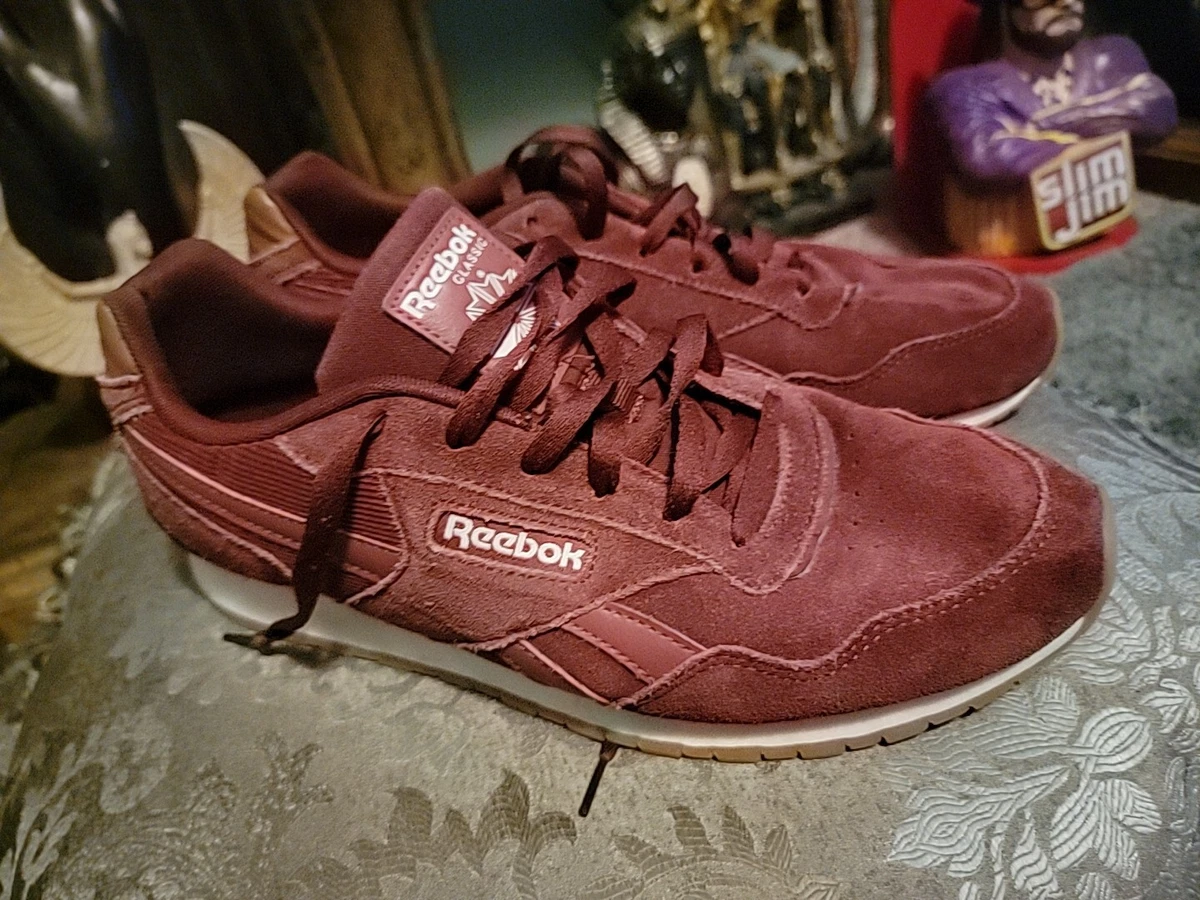 Burgundy reebok classics clearance