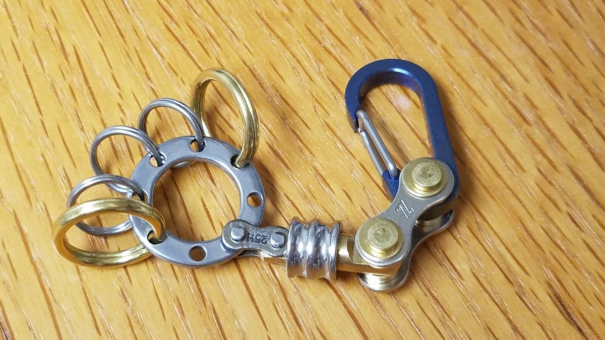 Titanium Carabiner, Snap Spring Hook Clip, EDC Keychain, Key Ring