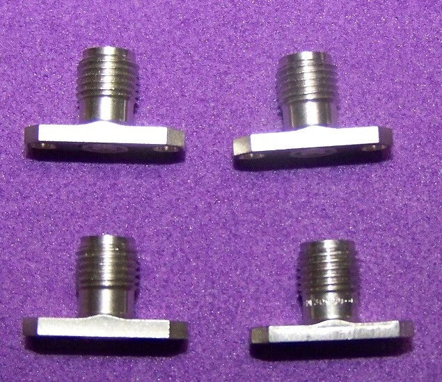 Lote de 4 conectores reemplazables de campo hembra SMA de 2 orificios EE. UU. para pin de 0,015" 26 GHz Foto 3 de 3