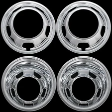 fits DODGE RAM 3500 2019-24 Chrome 17" Dually Wheel Simulators Dual Skins Liners