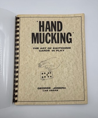 RARE Vtg 1982 Magician George Joseph  Hand Mucking  Card Magic Sleight Book
