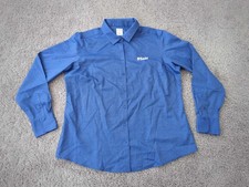 RS H Button Up Shirt Womens XL Architecture Engineering Firm Corporate Uniform