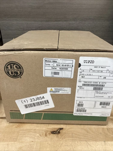 U.S. MOTORS U1P2D GP Motor,1 HP,1,800 RPM,208-230/460V 23J854 Brand New