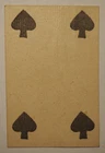 Antique 18th century playing card - 4 of PIQUE - paper laid - Fleur de Lys - VGC