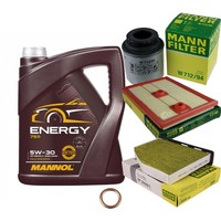 Inspektionspaket 5L Mannol Energy 5W-30 FüR VW Sharan 1.4 TSI Jetta IV 1.2 Seat
