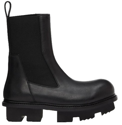 $2,080  Rick Owens Mega Beetle Tooth Leather Chelsea Boots (35 EU; 5 US)  NEW