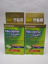 Lot Of 2 GoodSense Nicotine Gum Cool Mint Flavor 4mg 20 Count Boxes Exp 09/27