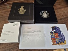 2018 QUEENS BEASTS BLACK BULL OF CLARENCE SILVER PROOF 1OZ £2  COIN  BOX & COA