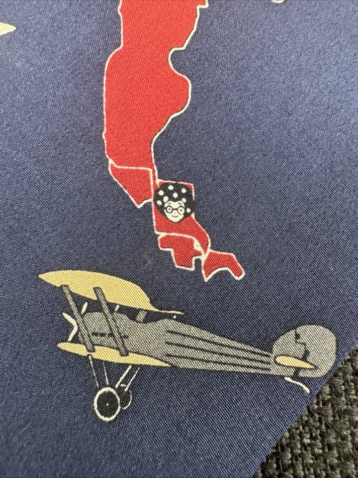 Corbata corta de aviación Vicki Davis Unfrequent Flyer para hombre 100 % seda 57 x 3,5 Foto 3 de 4