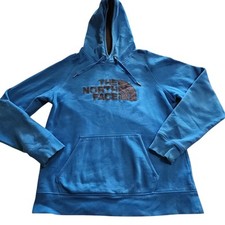North Face Hoodie Men's Size Medium Half Dome Large Logo Pocket Long Sleeve READ