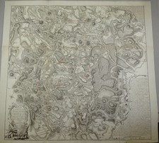 Plan de la Bataille de Wilhelmsthal - Kupferstichkarte Schlachtplan Militär 1763