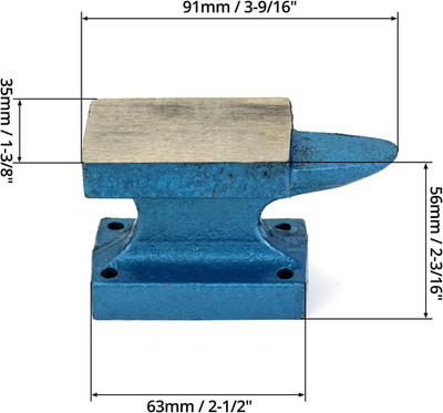 Mini Cast Iron Horn Anvil 1lb Bench Block   Compact Tool for Jewelry, Metal C...