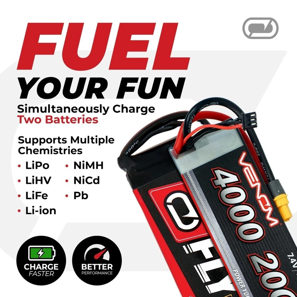 Venom Power Pro Duo LiPo Battery Charger - LCD Screen, Charging Leads - Balan... - Image 2 of 4