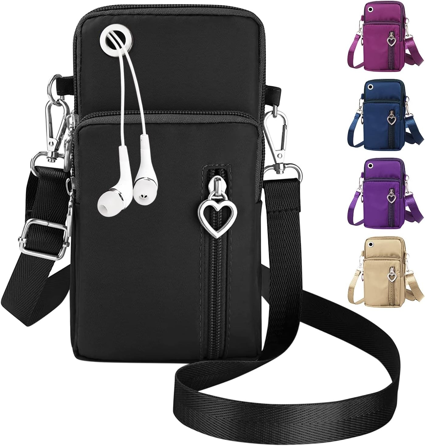 Phone Bags for Women Crossbody, Nylon Crossbody Phone Bag Mobile Phone Pouch wi