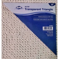 Alvin 45 / 90 Degree 8" Transparent Triangle Model S1450-8 New & Sealed