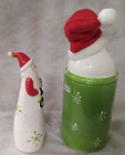 WCL Santa Christmas Ceramic Snack Jar/Canister & Coordinating Snowman-Lime Green — photo 8