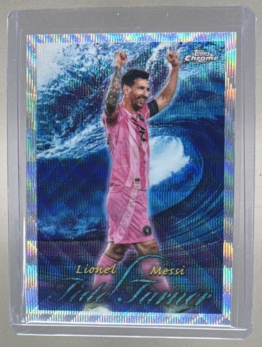 Lionel Messi 2026 Topps Chrome MLS #TT-10 Tide Turner Wave Refractor