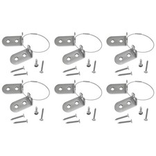 6 Pack Iron Furniture Anti Tipping Connectors for TV Stands and Cabinets