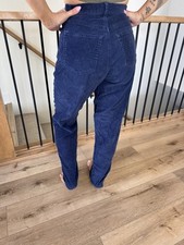 Vintage Women  s Eddie Bauer Corduroy Pants - Blue - Size 2 - High Waisted