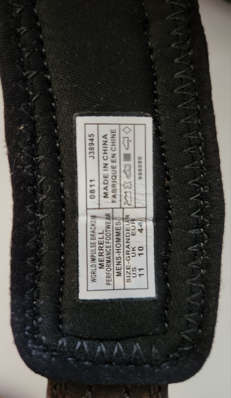 MERRELL World Impulse sandalo da trekking uomo Bracken in pelle nera taglia 11 J38945